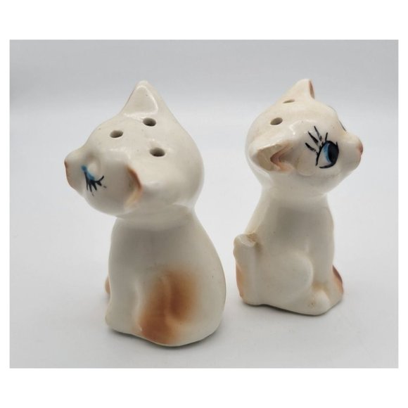 Vintage 1960's Siamese Cat Salt and Pepper Shakers Knick Knacks - Picture 7 of 7